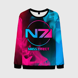 Мужской свитшот Mass Effect - neon gradient