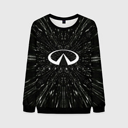 Свитшот мужской Эмблема Инфинити, автомобильная тема, цвет: 3D-черный