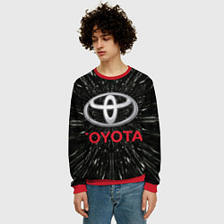 Свитшот мужской Тойота, эмблема, автомобильная тема, цвет: 3D-красный — фото 2