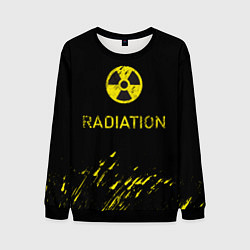 Свитшот мужской Radiation - радиационная опасность, цвет: 3D-черный