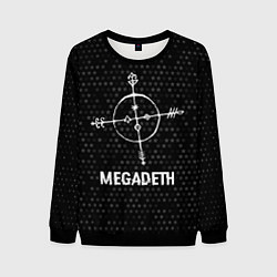 Мужской свитшот Megadeth glitch на темном фоне