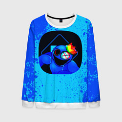 Мужской свитшот Радужные друзья: Синий глитч