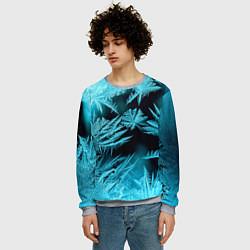 Свитшот мужской Голубой лед - иней, цвет: 3D-меланж — фото 2