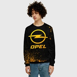 Свитшот мужской Opel - gold gradient, цвет: 3D-черный — фото 2