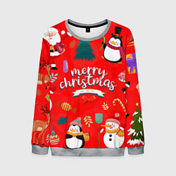 Мужской свитшот Merry christmas art
