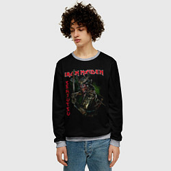 Свитшот мужской Iron Maiden Senjutsu samurai, цвет: 3D-меланж — фото 2