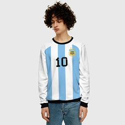 Свитшот мужской Месси Аргентина ЧМ 2022, цвет: 3D-черный — фото 2