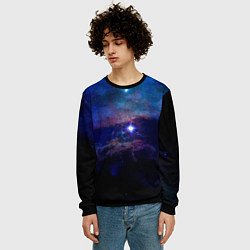 Свитшот мужской Звёздное небо, цвет: 3D-черный — фото 2