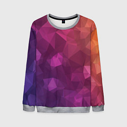 Свитшот мужской Разноцветные полигоны, цвет: 3D-меланж