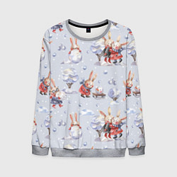 Свитшот мужской Поиграем в снежки, цвет: 3D-меланж