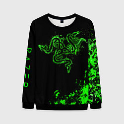 Свитшот мужской Razer брызги, цвет: 3D-черный