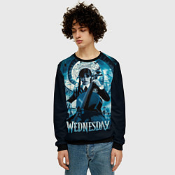 Свитшот мужской Wednesday Addams 2022, цвет: 3D-черный — фото 2
