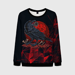 Свитшот мужской Багровый ворон, цвет: 3D-черный