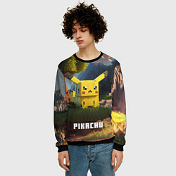 Свитшот мужской Pokеmon Pikachu, цвет: 3D-черный — фото 2