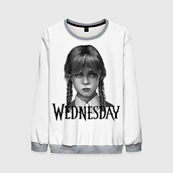 Свитшот мужской Уэнсдэй Аддамс - Wednesday, цвет: 3D-меланж