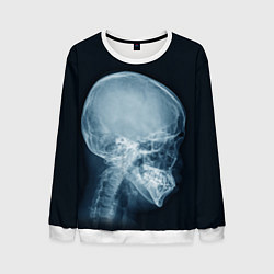 Свитшот мужской Рентген головы, цвет: 3D-белый