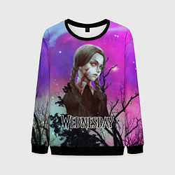 Свитшот мужской Семейка Аддамс ужасы, цвет: 3D-черный