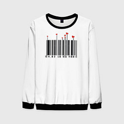 Свитшот мужской Barcode love you, цвет: 3D-черный