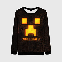 Свитшот мужской Minecraft lava, цвет: 3D-черный
