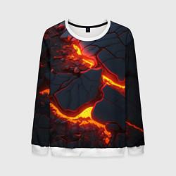 Свитшот мужской Красивая неоновая лава, цвет: 3D-белый