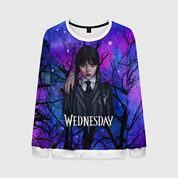 Свитшот мужской Wednesday background, цвет: 3D-белый