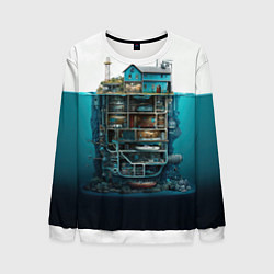 Свитшот мужской Подводный дом, цвет: 3D-белый