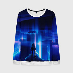 Свитшот мужской Покоритель космоса, цвет: 3D-белый