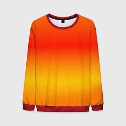 Свитшот мужской Переливы оранжевого, цвет: 3D-красный