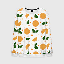 Мужской свитшот Апельсины с листьями