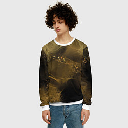 Свитшот мужской Золотой дым, цвет: 3D-белый — фото 2