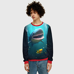 Свитшот мужской Я акула туруру, цвет: 3D-красный — фото 2