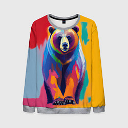 Свитшот мужской Медведь красочный, цвет: 3D-меланж
