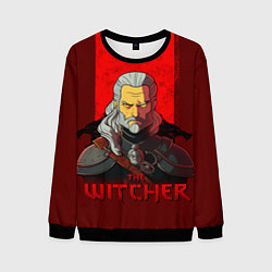 Свитшот мужской The witcher simpson, цвет: 3D-черный