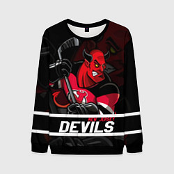 Свитшот мужской New Jersey Devils маскот, цвет: 3D-черный