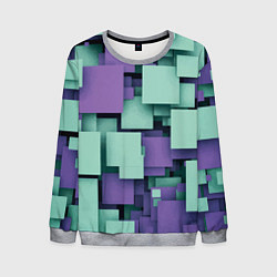 Свитшот мужской Trendy geometric pattern, цвет: 3D-меланж