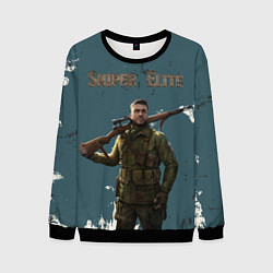 Свитшот мужской Sniper Elite, цвет: 3D-черный