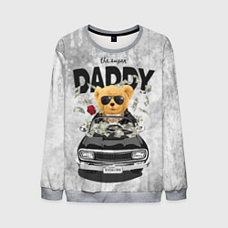 Свитшот мужской The sugar Daddy Bear, цвет: 3D-меланж