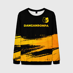 Свитшот мужской Danganronpa - gold gradient: символ сверху, цвет: 3D-черный