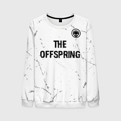 Свитшот мужской The Offspring glitch на светлом фоне: символ сверх, цвет: 3D-белый