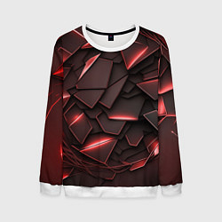 Мужской свитшот Красные элементы с неоновым свечением