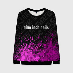 Свитшот мужской Nine Inch Nails rock legends: символ сверху, цвет: 3D-черный