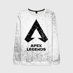 Свитшот мужской Apex Legends с потертостями на светлом фоне, цвет: 3D-белый