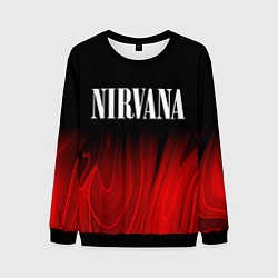 Свитшот мужской Nirvana red plasma, цвет: 3D-черный