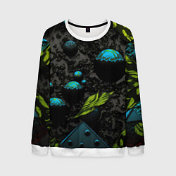 Мужской свитшот Зеленые абстрактные листья