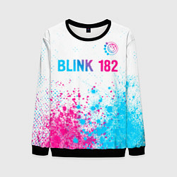 Мужской свитшот Blink 182 neon gradient style: символ сверху