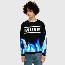 Свитшот мужской Muse blue fire, цвет: 3D-черный — фото 2