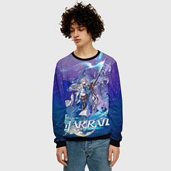Свитшот мужской Броня Хонкай Стар Рейл, цвет: 3D-черный — фото 2