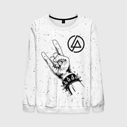 Свитшот мужской Linkin Park и рок символ, цвет: 3D-белый
