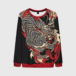Мужской свитшот Борьба тигра с драконом