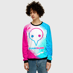 Свитшот мужской Evangelion neon gradient style, цвет: 3D-черный — фото 2